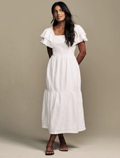 Laura Ashley White Ruffle